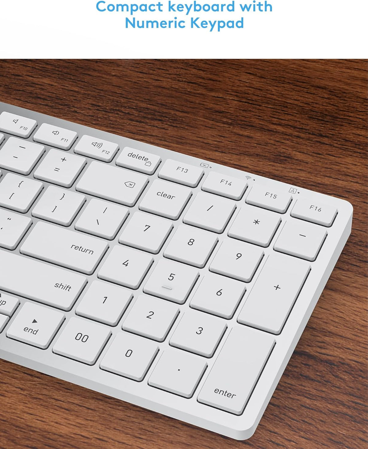 Yivandi Compact Wireless Keyboard for macOS Devices with Numeric Keypad