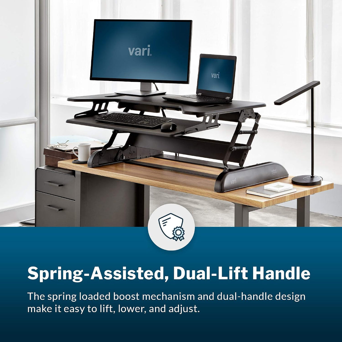 Vari Cube Plus 40 Standing Desk Converter – Black