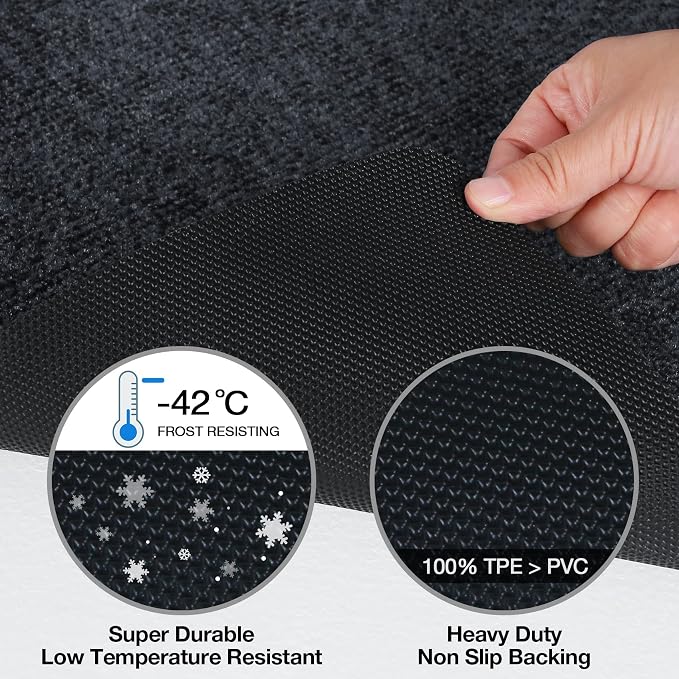 Doormats Outdoor and Indoor Ultra Thin Design, Strong Stain-Resistant Entryway