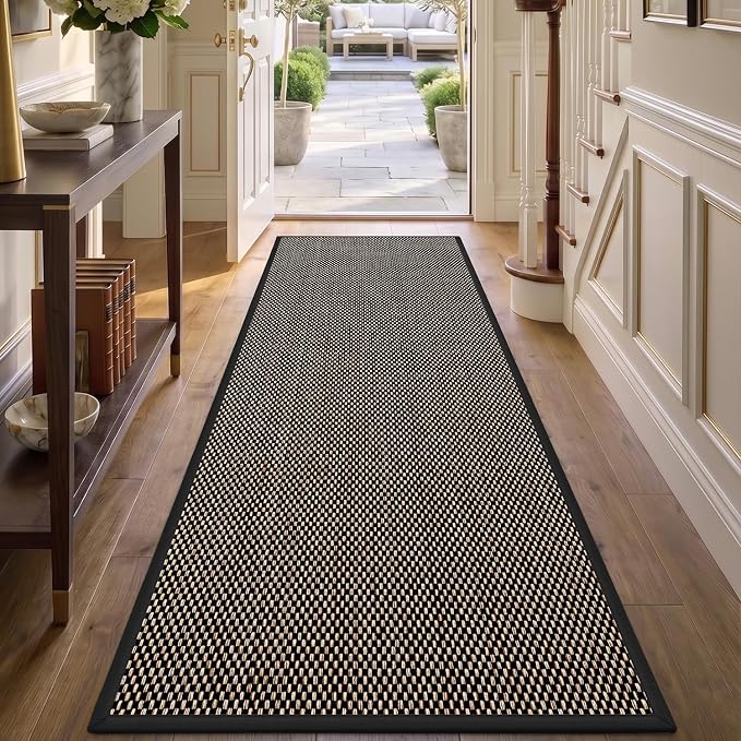 DEX Hallway Runner Rug 2x6, Non Slip Rubber Backing Inside Entryway Carpet
