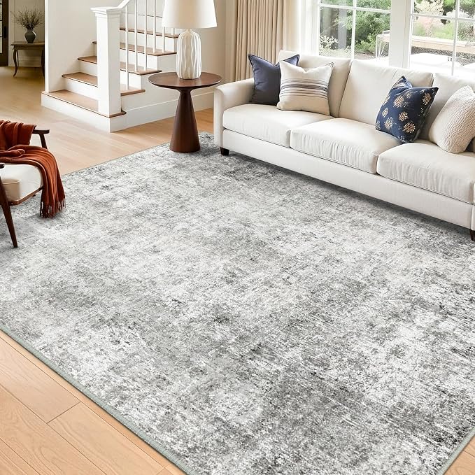 RELEANY Washable Area Rugs 6'x9' Non-Slip Modern Abstract Soft