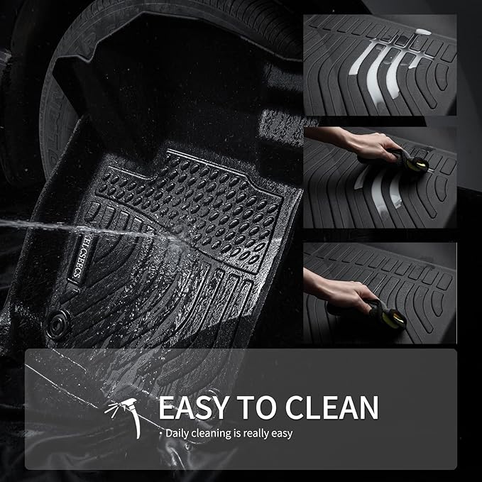 KELCSEECS Floor Mats & Cargo Liner Custom for 2024 2025 2026 Kia Seltos(Cargo Liner Only Fit The Upper Layer),All Weather Protection Anti-Slip TPE Floor Liners Full Set Kia Seltos Accessories Black