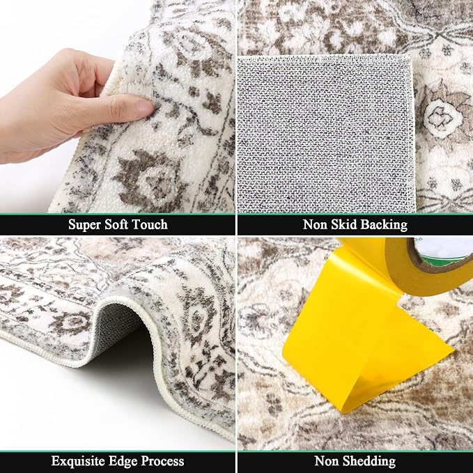 HEBE Washable Area Rug