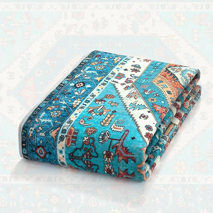 SERISSA 2x4 Boho Rugs for Entryway, Washable Non-Slip Kitchen Runner Rug
