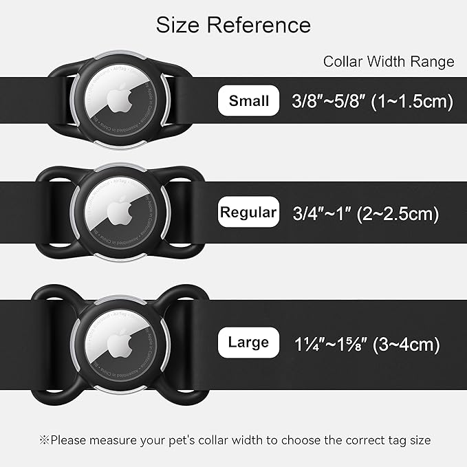 Waterproof Airtag Holder for Dog Collar, Soft Full-Body Protective Airtag Holder for Dog & Cat Collars, Ultra-Durable, Easy Installation, Lightweight Clear Airtag Case (White, Small)