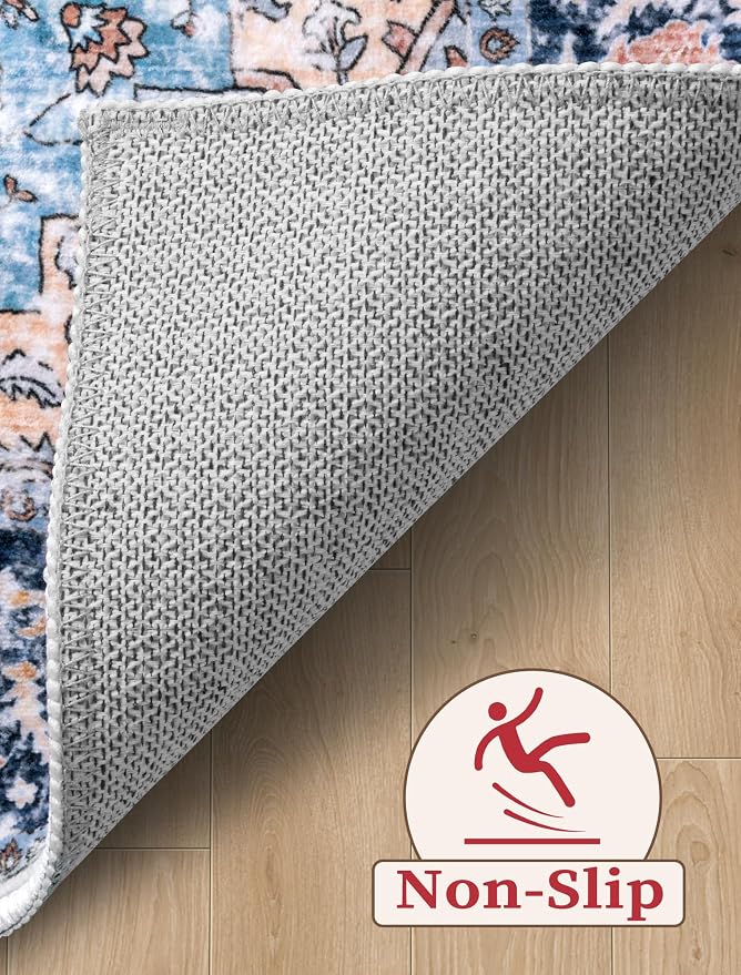 SERISSA Boho Kitchen Runner Rug, 3x7 Washable Non-Slip Runner Rug