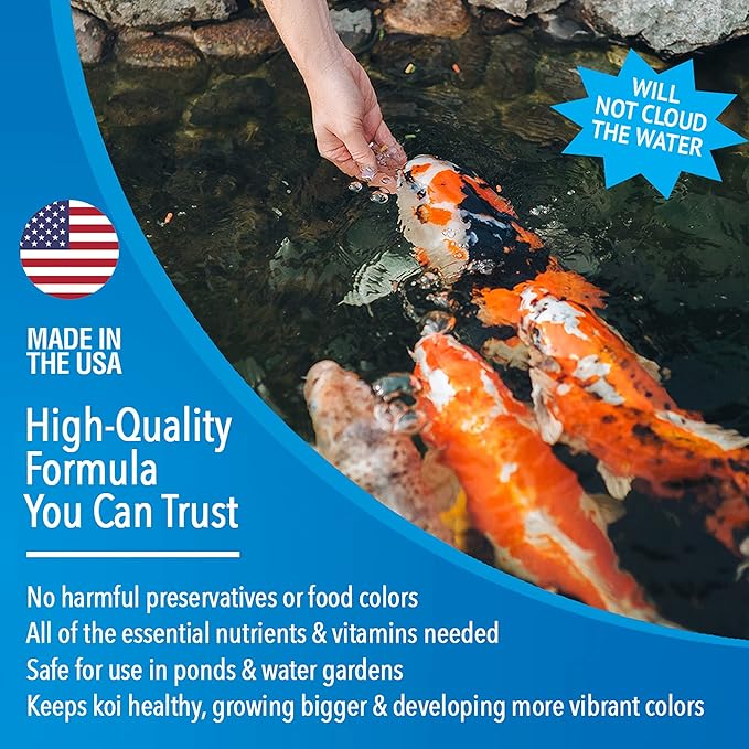 MICROBE-LIFT MLLWGXL Cold Weather Floating Fish Food Pellets with Wheat Germ for Ponds, Water Gardens, and Fountains, for Live Goldfish and Koi, 14.5 Pounds