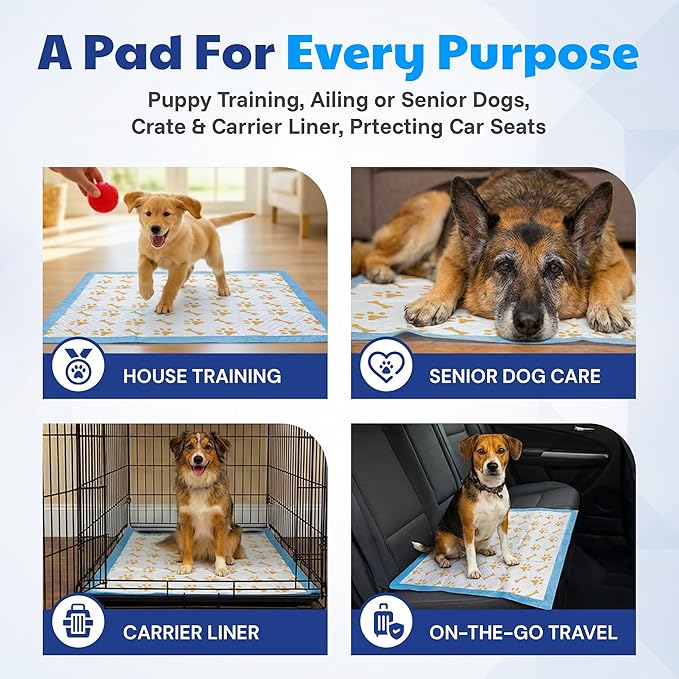 American Kennel Club Advanced Puppy Pads with Color-Changing Health+ Indicator and Ultra Absorbent Quick Dry Gel – 22''x22'' Leakproof Training Pads for Dogs – Fresh Scented – 100 Count