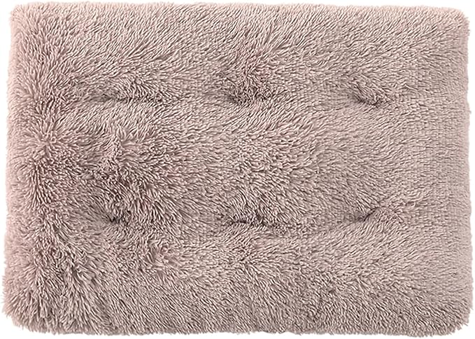 Dog Crate Mat, Dog Bed for Large Dogs, Comfy Fluffy Kennel Pad Anti-Slip for Dog beds & Furniture, Quilted Dog Bed for Pets for Medium/Small Dogs Cats (Color : Brown, Size : 36x25)