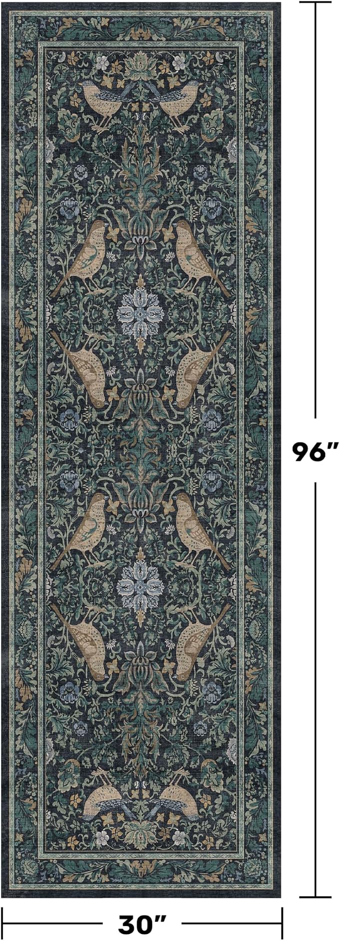 Hazo Haus Boho Vintage 2'6"x8' 8ft Hallyway Long Runner Rug