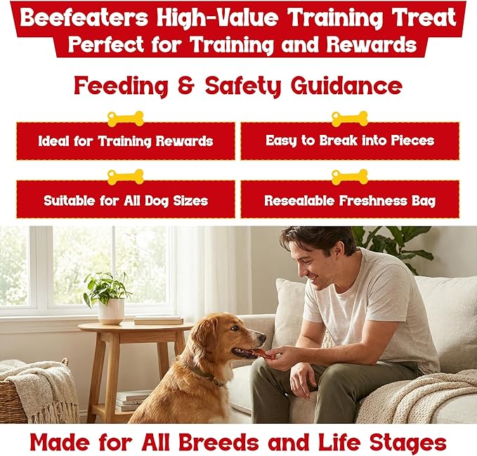Beefeaters Chicken Jerky Strips for Dogs – Dog Treat. 100% Real Chicken Breast, Grain-Free, No Additives, Perfect for Training & Healthy Growth, Allergy-Friendly
