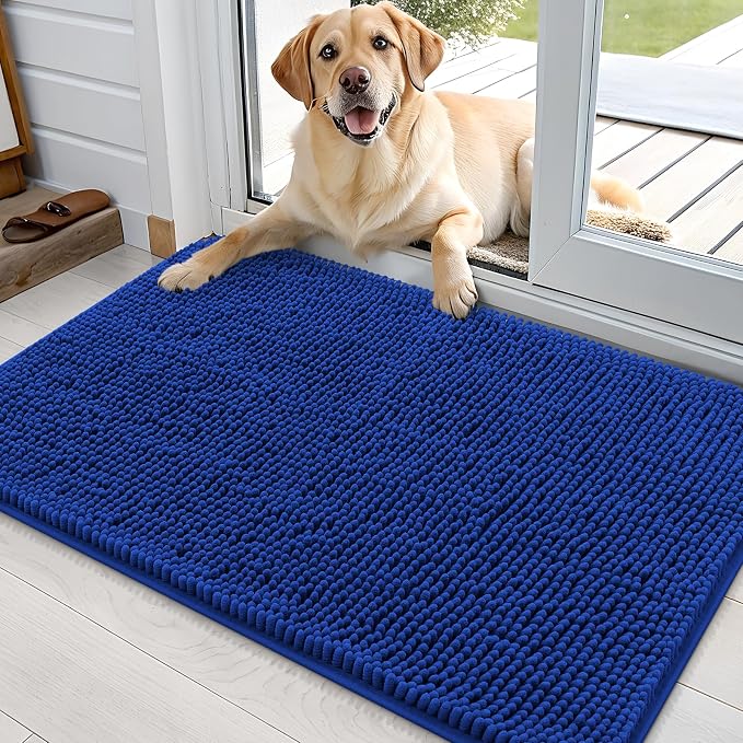 OLANLY Dog Door Mat for Muddy Paws 35x24, Absorbs Moisture and Dirt, Absorbent