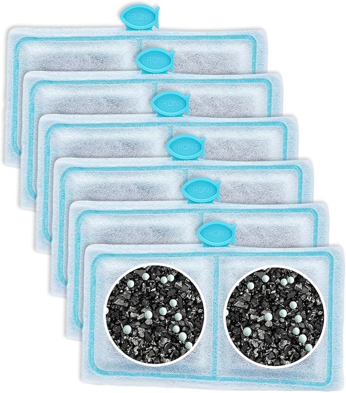 6 Pack Upgraded EF-S Fish Tank Filters Compatible