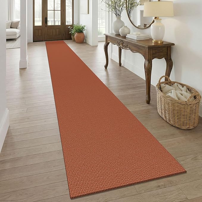 KOZYFLY Orange 2.5'x20' Runners Rugs