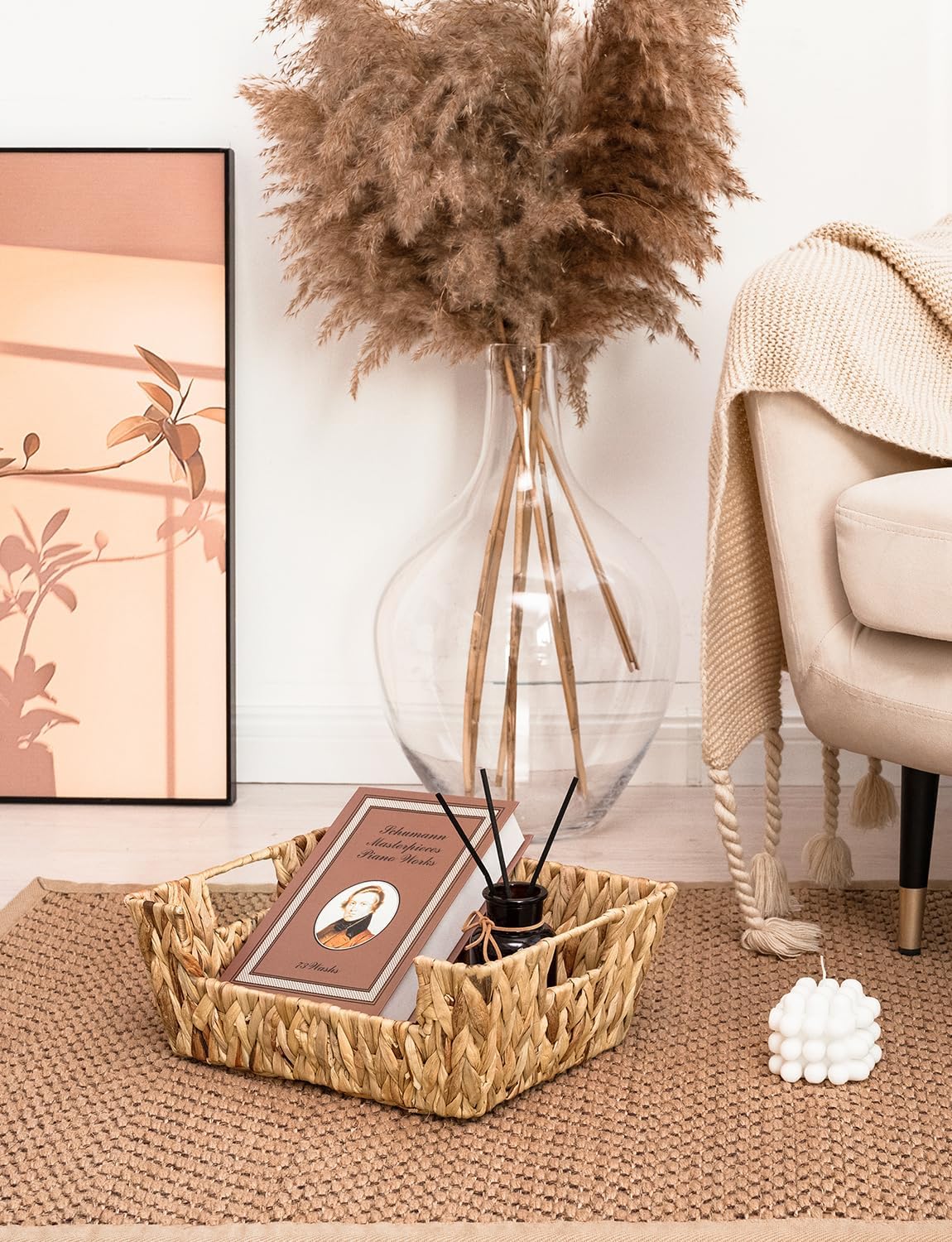 StorageWorks Pantry Baskets for Organizing, Wicker Storage Baskets, 2 Pack