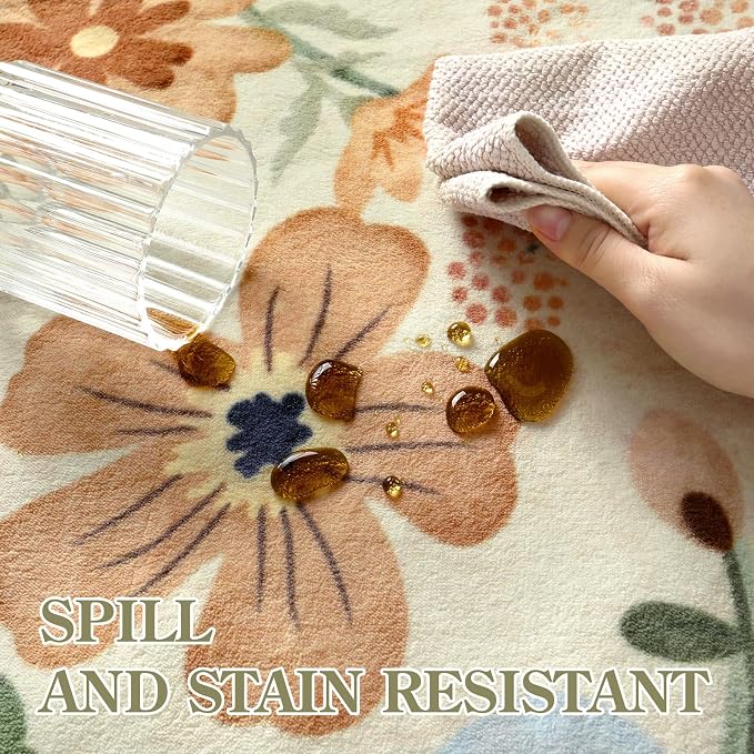Lahome Floral Kitchen Runner Rug, 2x5 Rug Runners