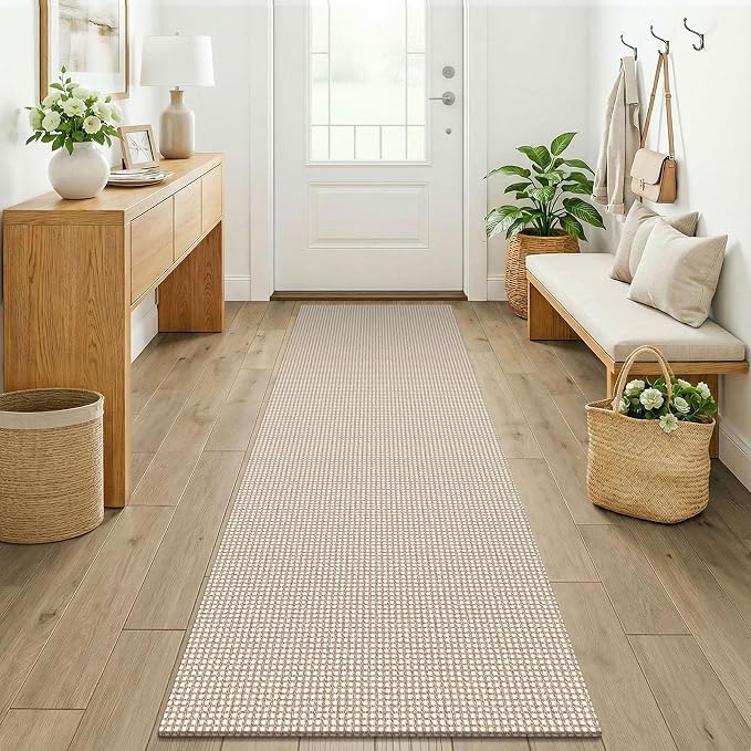 KOZYFLY Runners for Hallways 2x7 ft Washable Kitchen Runner Non Slip Rubber