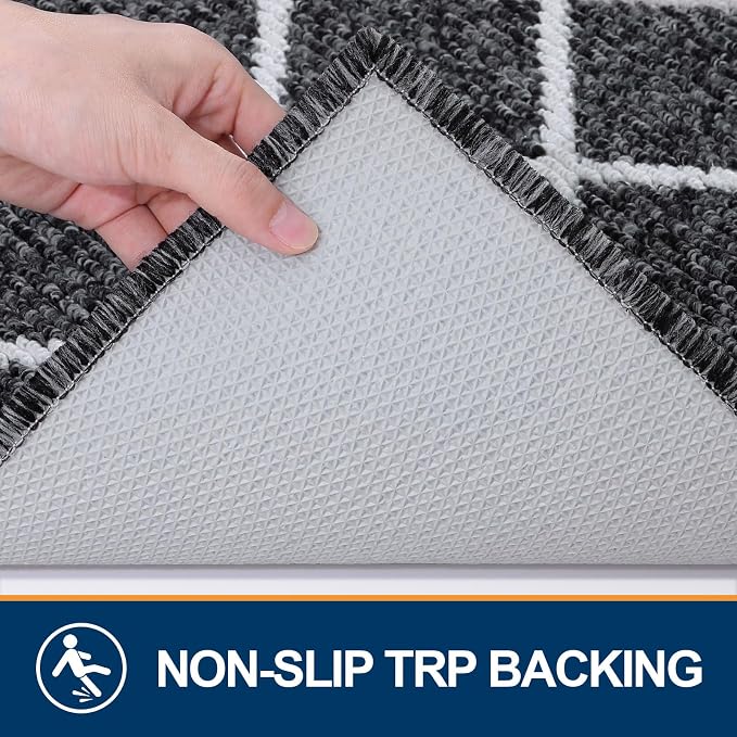 Finchitty Large Indoor Door Mat, Non-Slip Absorbent Resist Dirt Entrance Mat