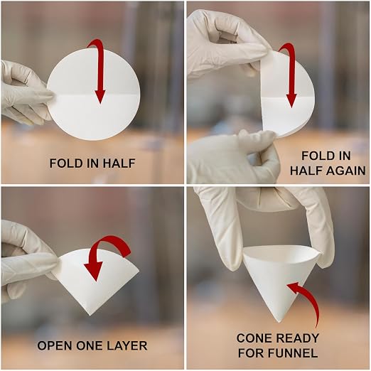 Filter Paper, Qualitative, Grade 3, 90 mm Pack of 100 Sheets