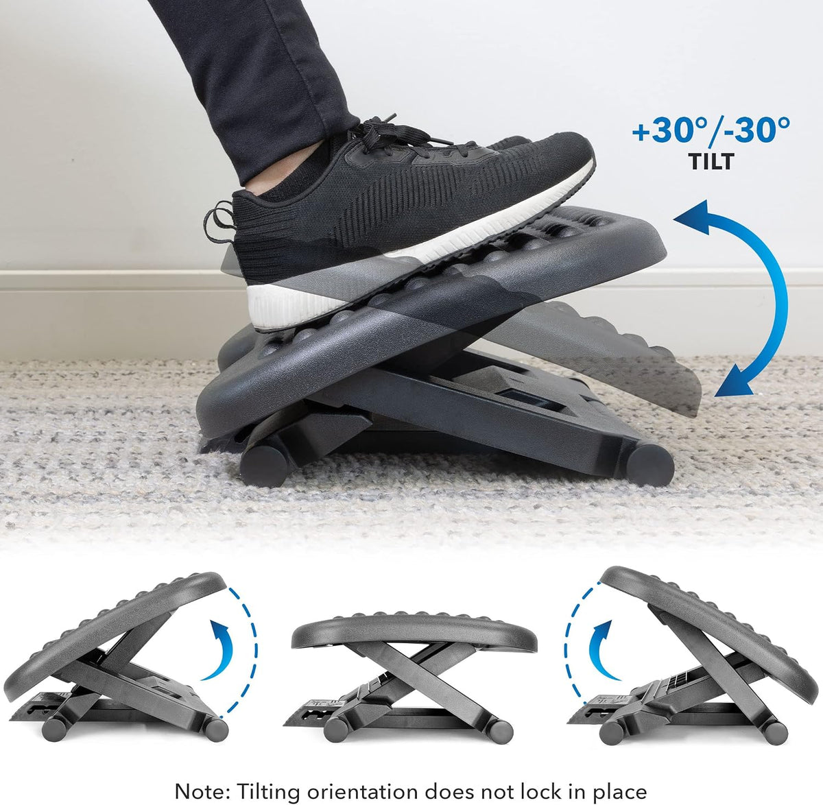 Mount-It! Foot Rest Under Desk with Massage Bumps & Foot Pedal Height