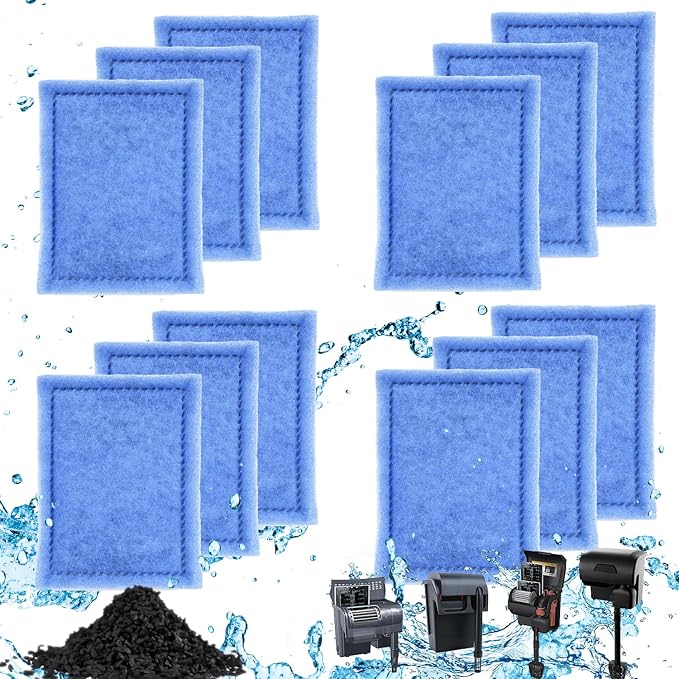 12 PCS Aquarium Filter Cartridge Filters, Rite-Size B Fish Tank Filter Cartridge