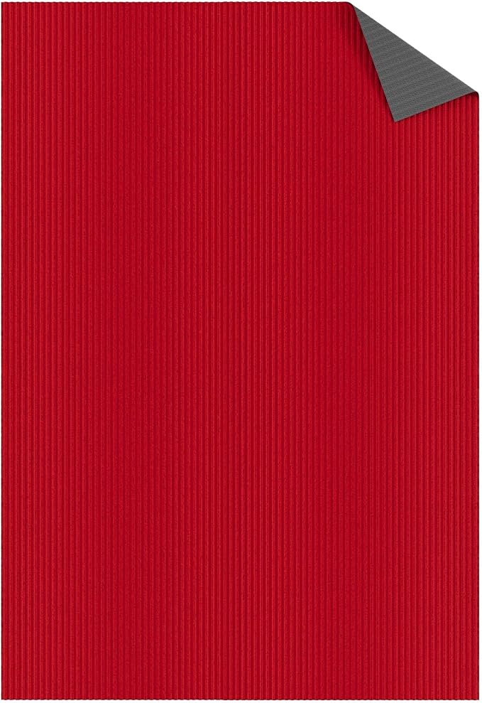 Ottomanson 6'6" x 12' Mud Mat Area Rug Scraper Carpet