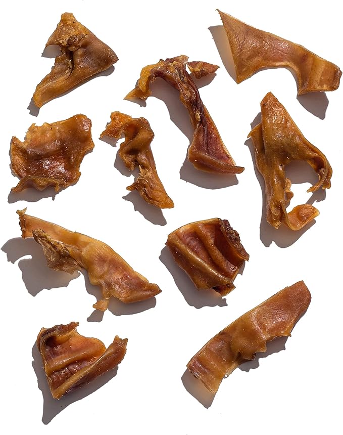 Jack&Pup Pig Ears Slivers (2Lb) - All Natural Single Ingredient Pork Strips Dog Treats, Excellent Rawhide Alternative, Dog Chews for Large and Small Dogs