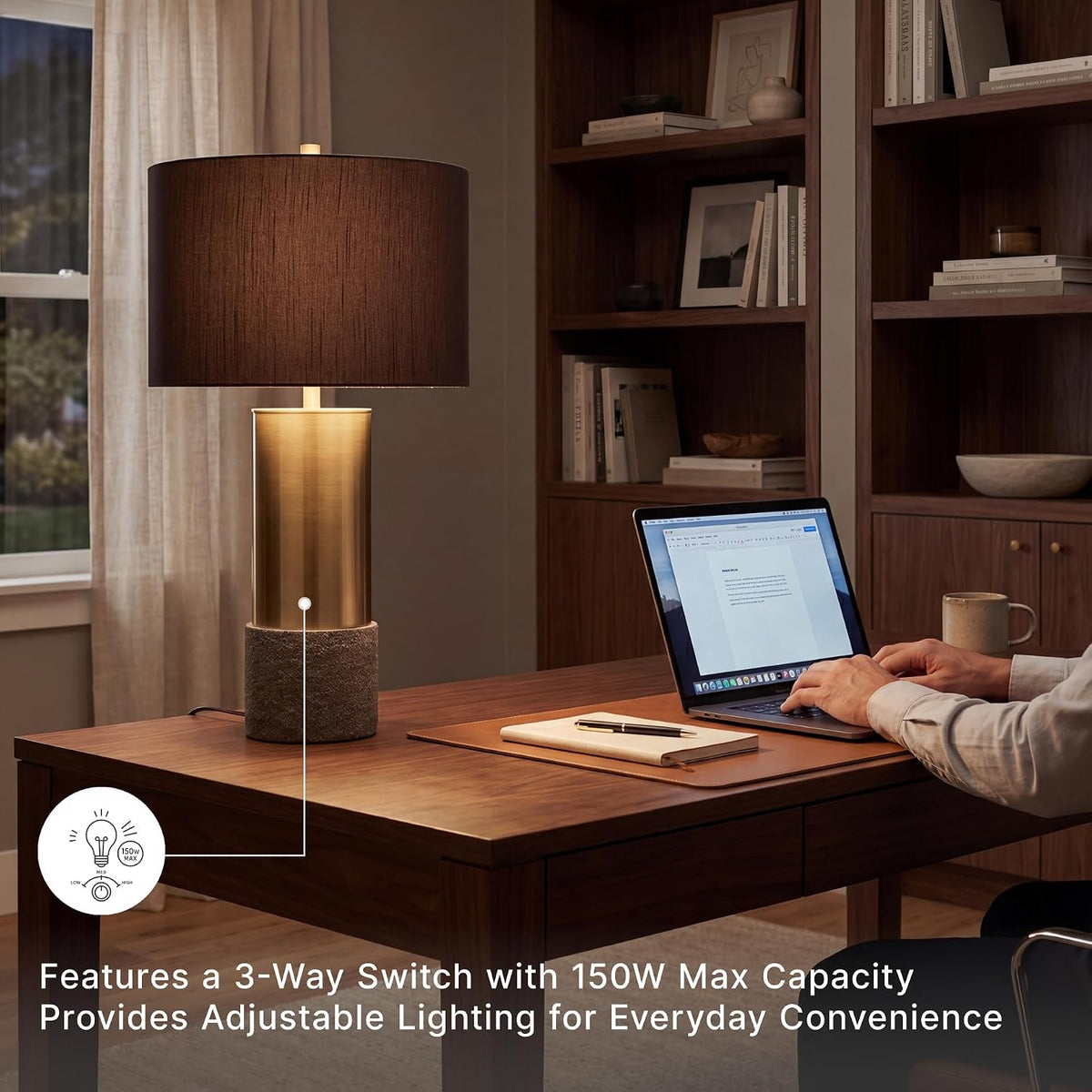 Signature Design by Ashley Jacek Contemporary Table Lamp Set of 2