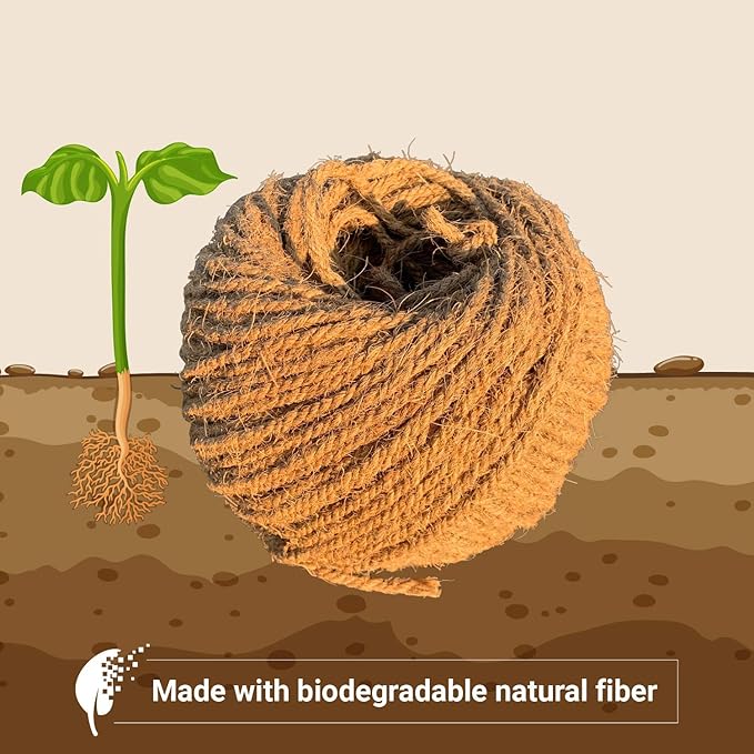Sisal Rope Twine 1/4 inch x 500 ft - Bulk Wholesale - Similar to Home Depot, Walmart, Lowes by Sandbaggy (8 Rolls)