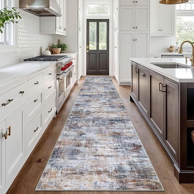 IOHOUZE Abstract Runner Rug 3x18 Ft Washable Runners