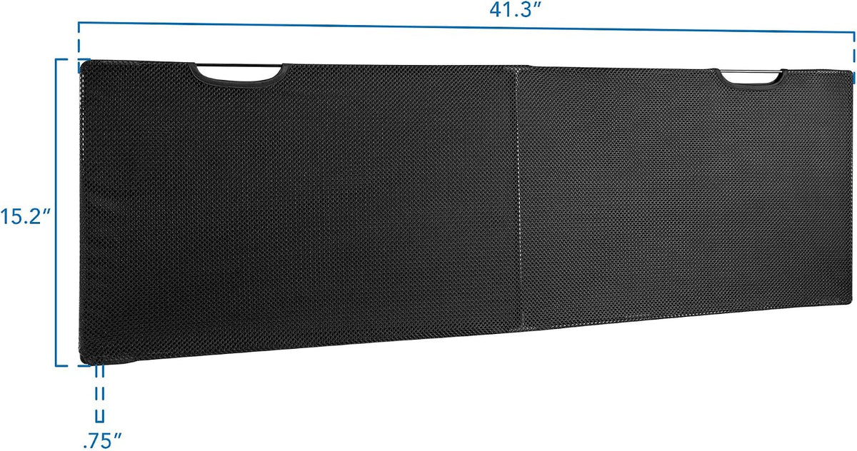 Mount-It! Under Desk Privacy Panel for Sit Stand Workstations [41 Inches Wide], with Cable Management and Organizer Pockets, Modesty Desk Skirt for Home and Office (Black)
