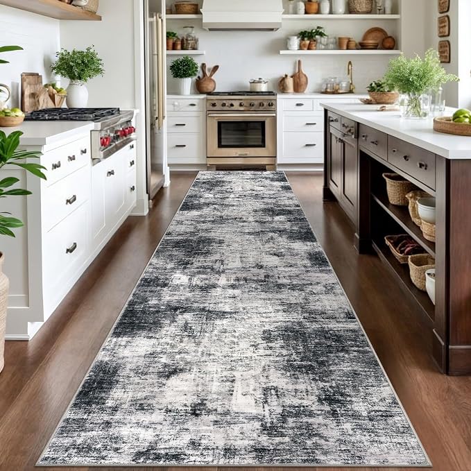 IOHOUZE Abstract Runner Rug 3x14 Ft Washable Runners