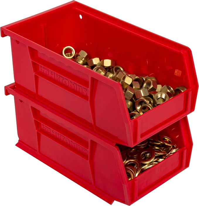 Akro-Mils 30220 AkroBins Plastic Storage Bins, Space-Saving Stackable Bins