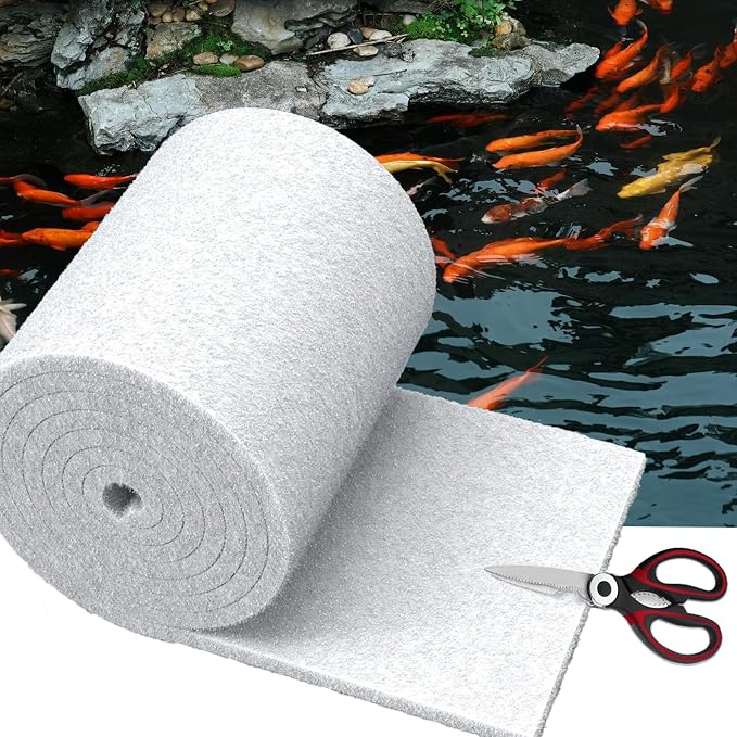 Classic Pond Filter Pad Media 12"x72"x1", 6 Ft² White Thicker Reusable