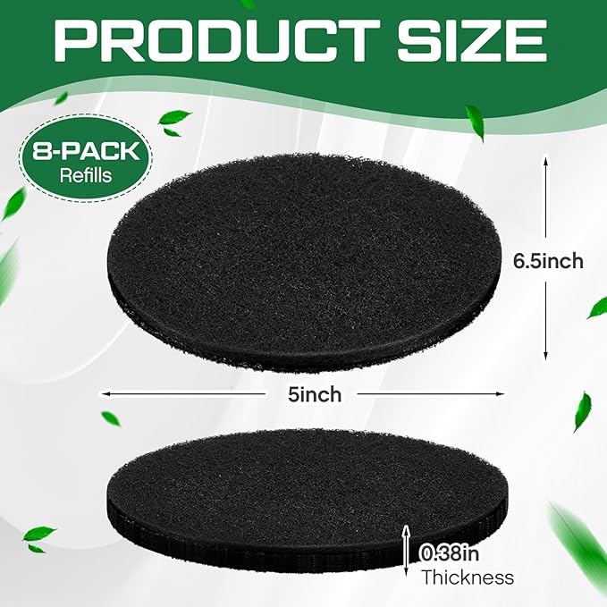 Pangda 8 Pack Oval-Shaped Charcoal Filters