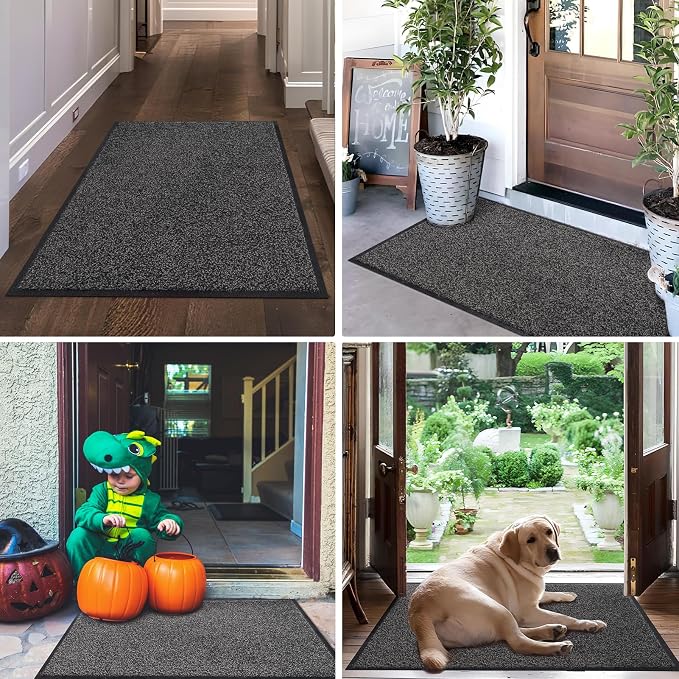 Mibao Front Door Mat, Dirt Trapper Welcome Mat