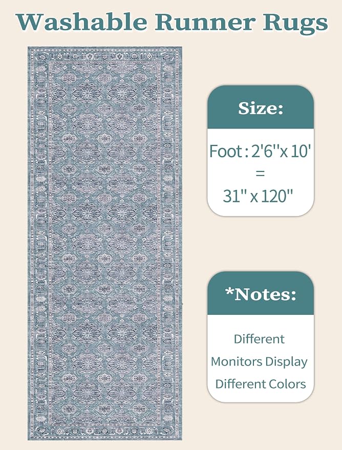 SERISSA Boho Washable Runner Rug