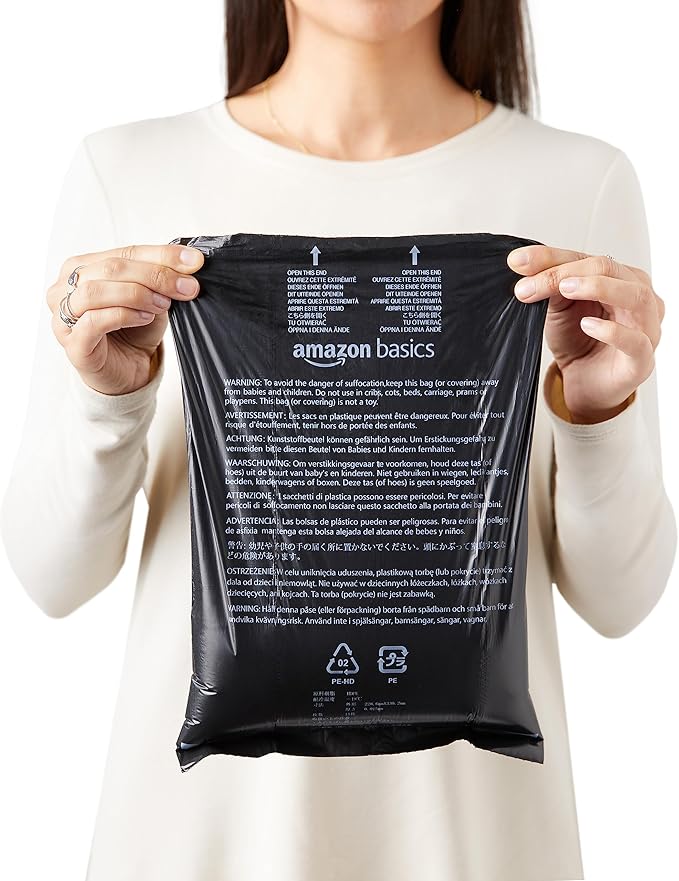 Amazon Basics Dog Poop Leak Proof Bags with Dispenser and Leash Clip, Unscented, 13" x 9", 600 Count