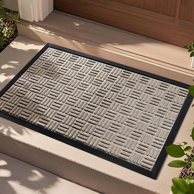 Mibao Front Door Mat, Heavy Duty Durable Welcome Mat