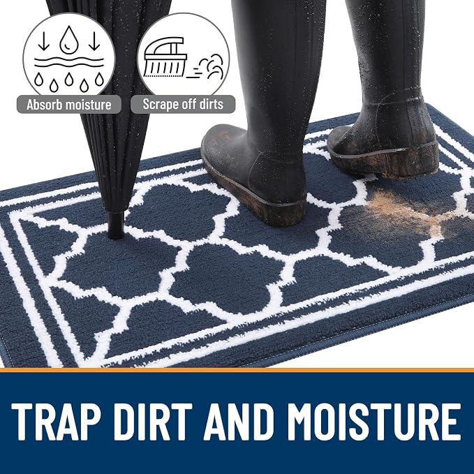 Buganda Indoor Door Mat, Dirt-Resistant and Absorbent Doormat, Low Profile