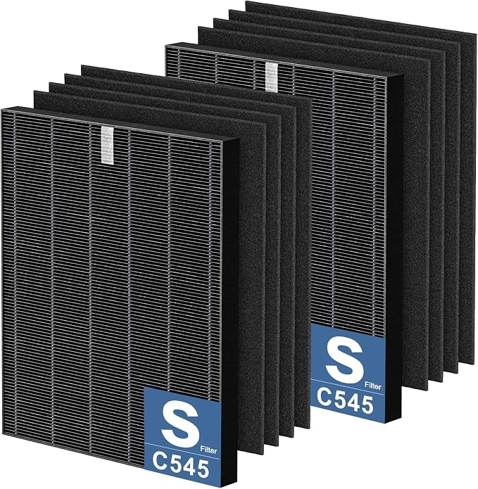 2 Pack C545 HEPA Smoke Replacement Filter S Compatible