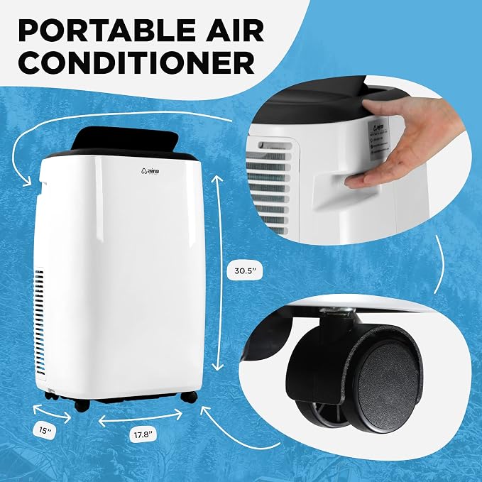 Portable Air Conditioners 8, 000 BTU AIRO COMFORT, AC Unit Floor Standing
