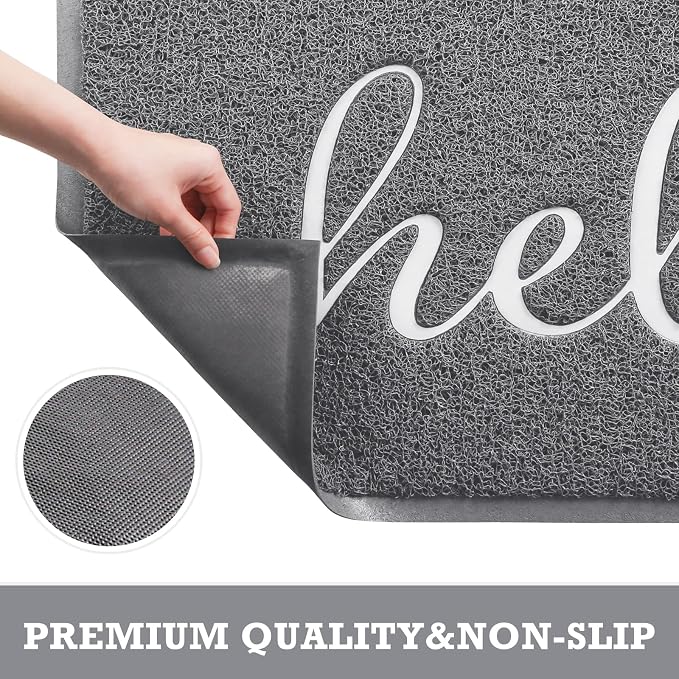 CozyBounty Door Mat Hello Mats Outdoor Indoor Non-Slip Doormat