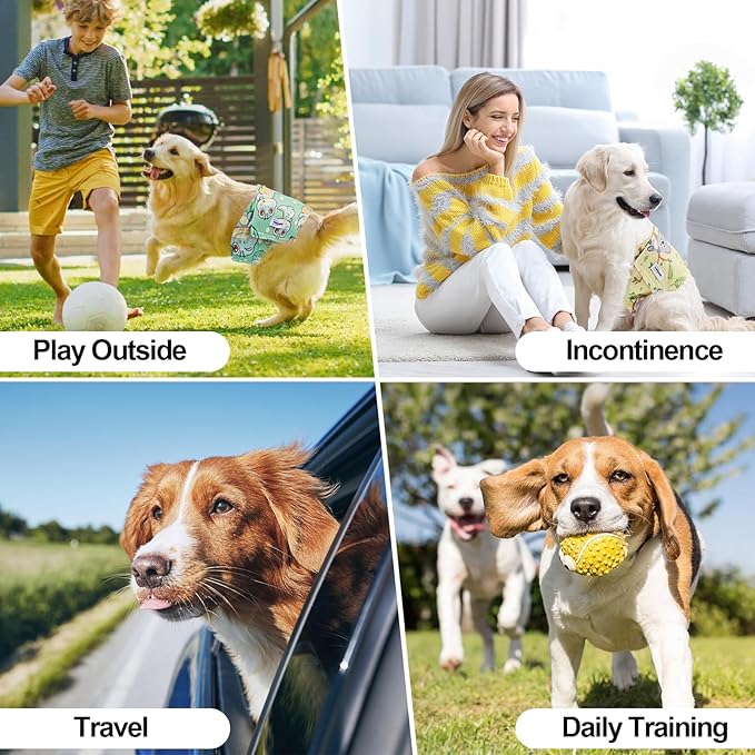 Washable Dog Diapers Male Reusable, Premium Belly Bands for Male Dogs, Pack of 3, High Absorbing Extra Large Male Dog Pee Wraps for Doggies in Incontinence or Excitable Urination and Training(XL)