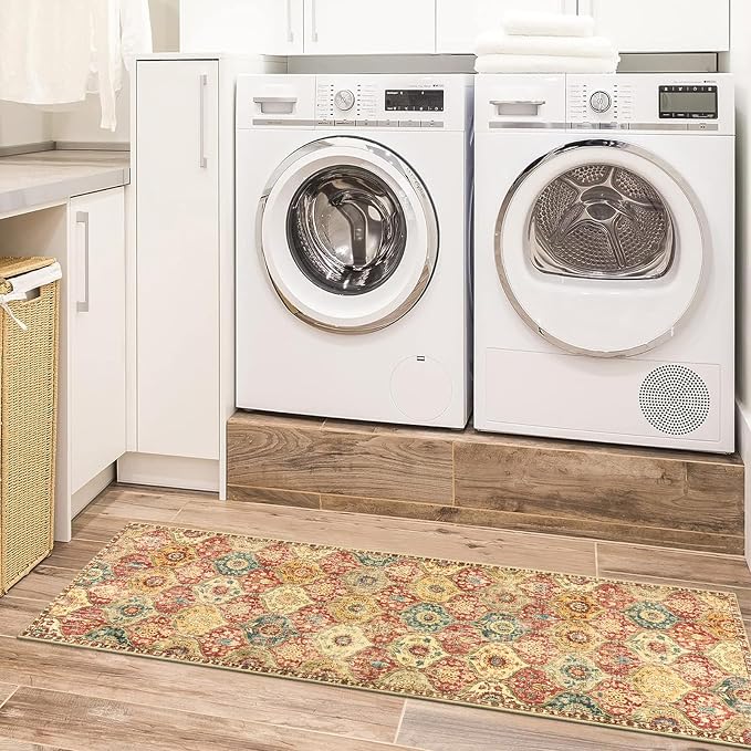 Lahome Moroccan Trellis Washable Runner Rug, 2x6 Kitchen Runners