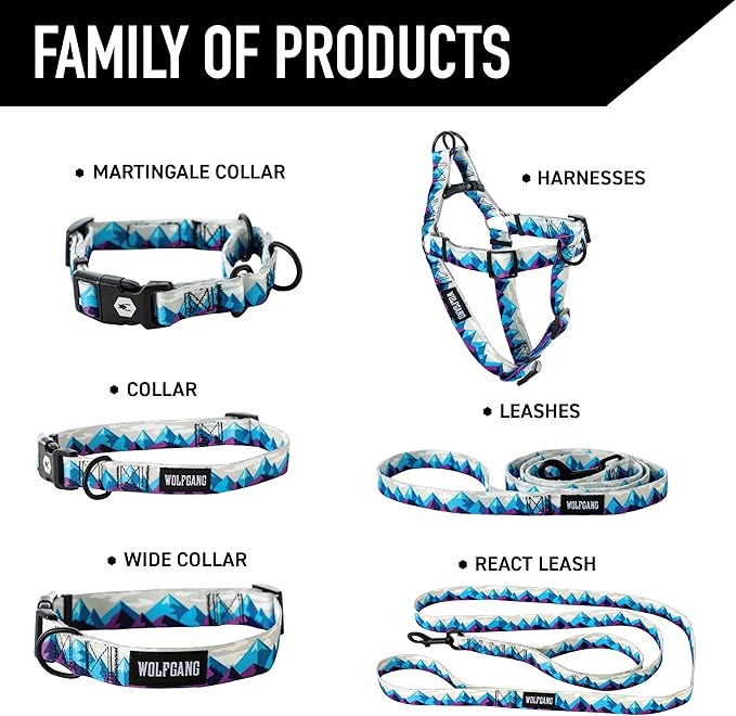 Wolfgang Heavy Duty Adjustable Dog Harness, Pull-Tested for Walking & Training, RockyPeaks Print, X-Large