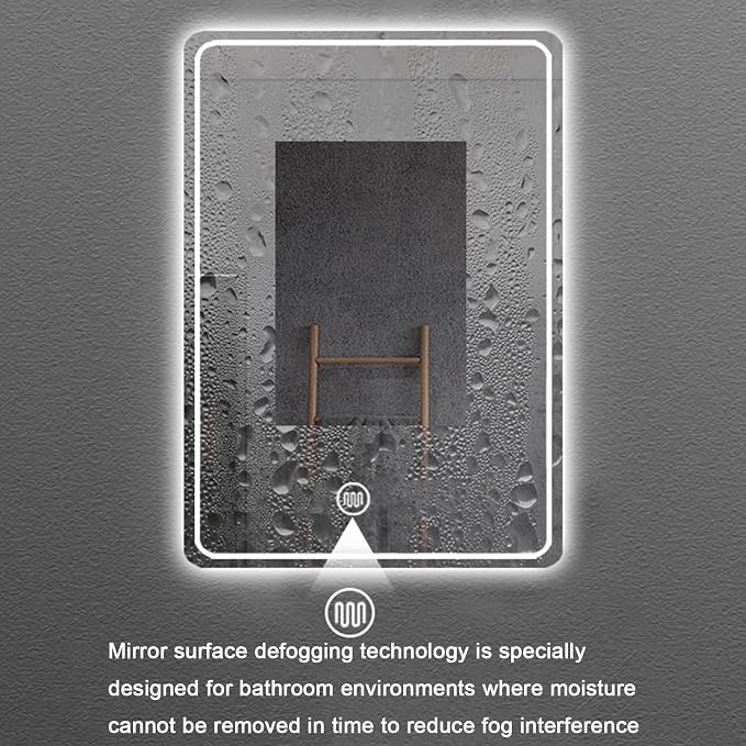Bathroom Mirror with LED Lights，Bathroom Led Mirror ，Backlit Bathroom Mirror