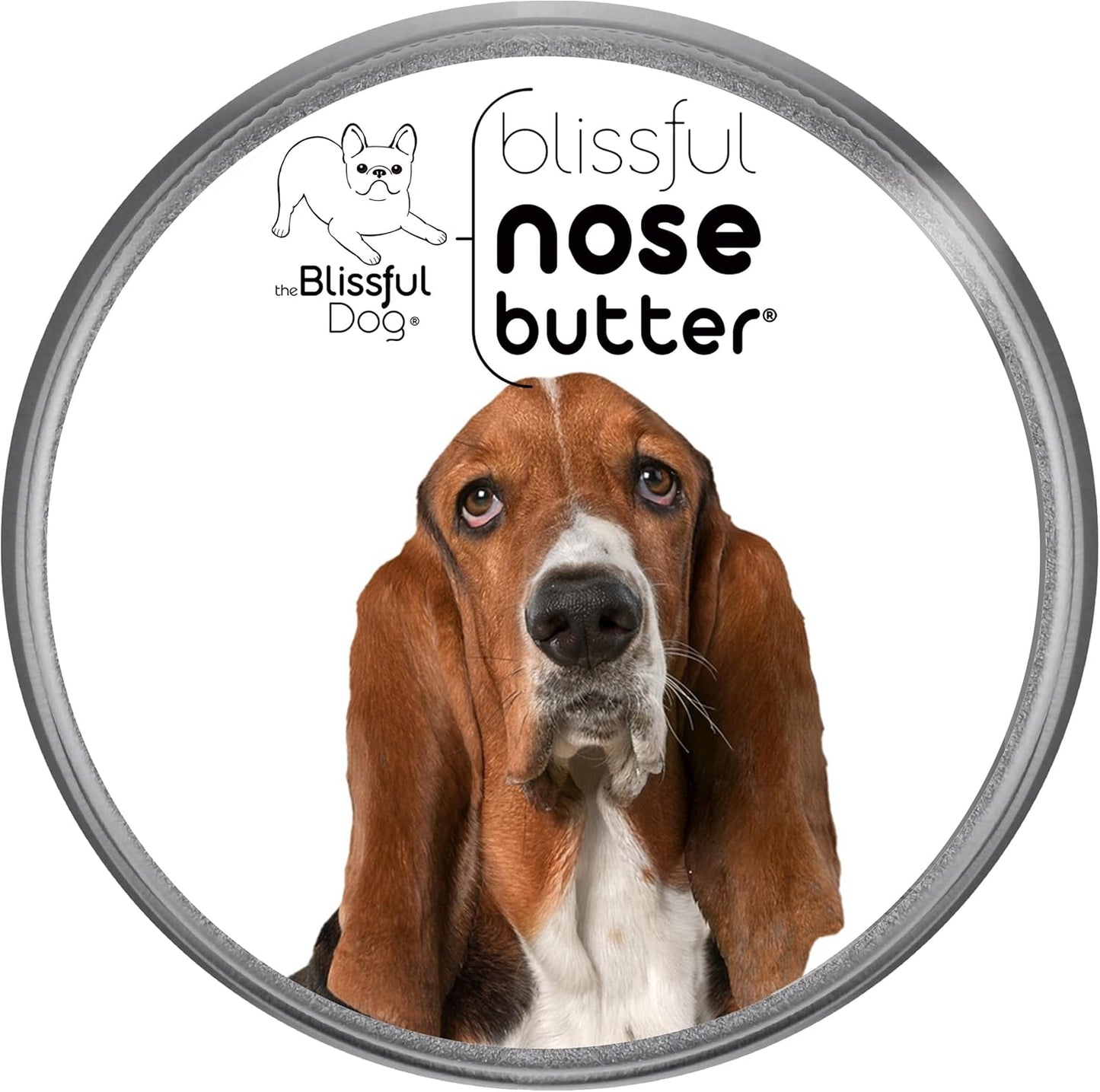 The Blissful Dog Basset Hound Nose Butter for Dry, Cracked Skin, Lick-Safe Dog Nose Balm with Moisturizing Shea Butter, Almond, Olive, and Essential Oils, Pet Supplies, Uncented, 2 oz.