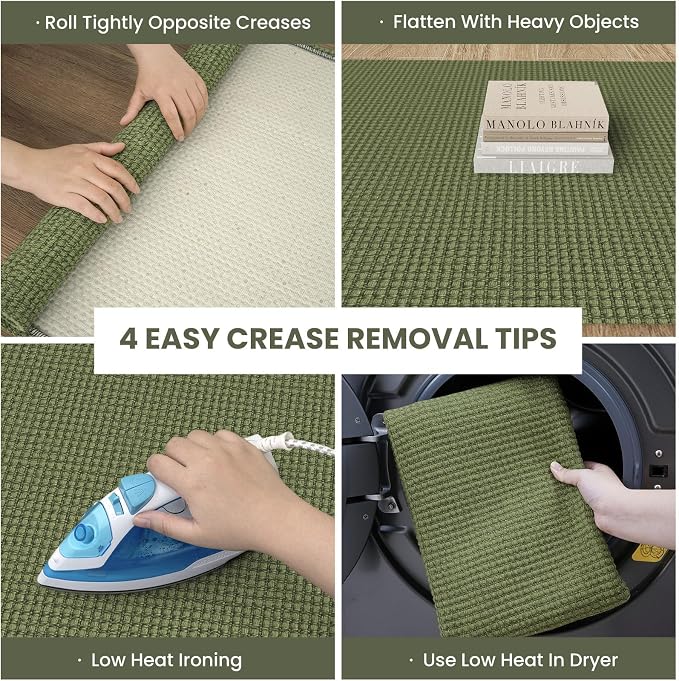 IOHOUZE Washable Runner Rug 2.6x8 Non Slip Rubber Backed Wide Hallway Runner