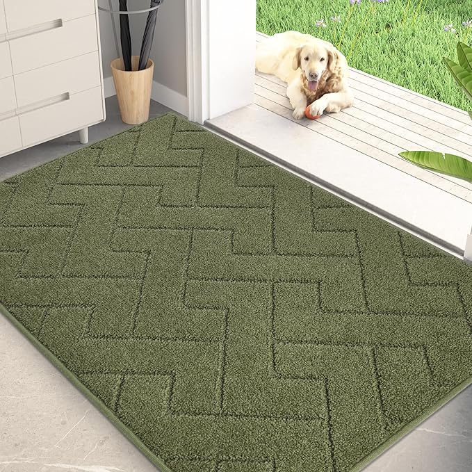 PURRUGS Dirt Trapping Door Mat 34" x 59", Non-Slip Machine Washable Entry Rug